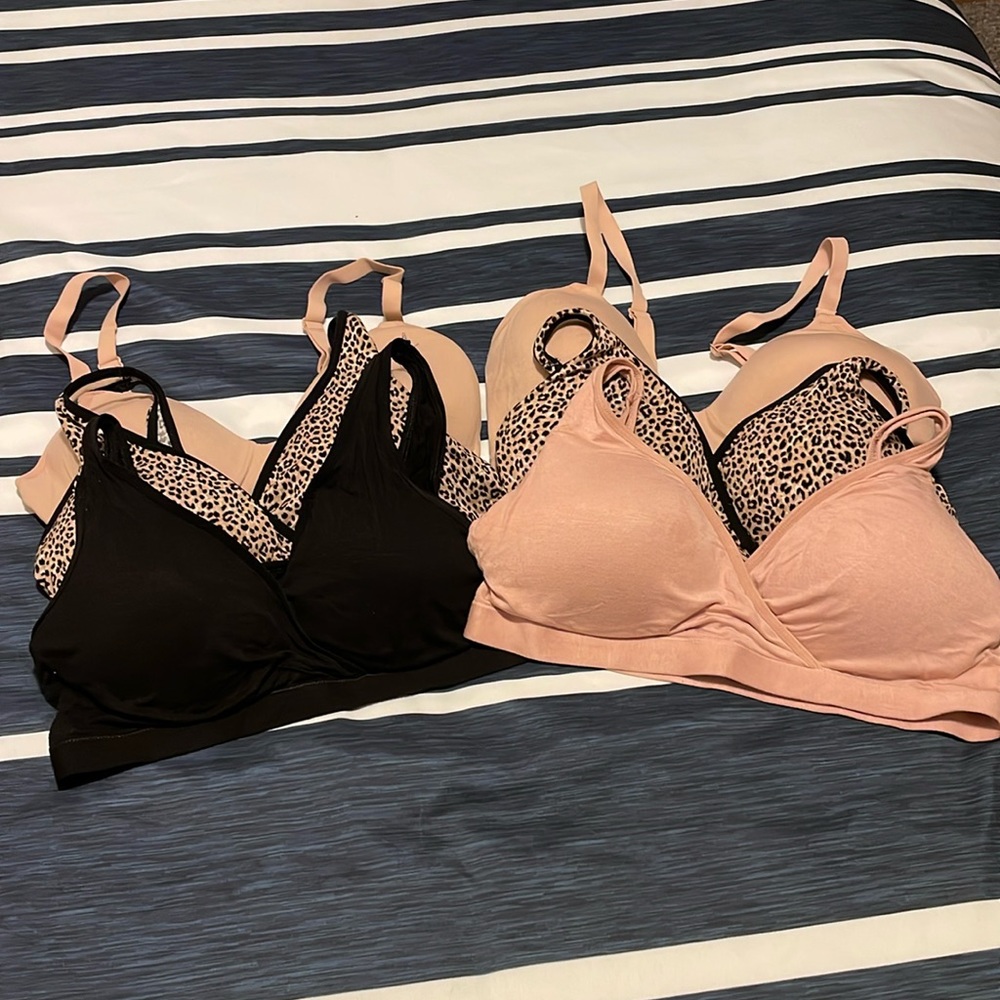 6 Joyspun Nursing Bras - Large & XL